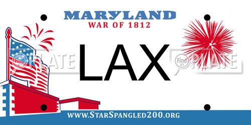 LAX Maryland License Plate