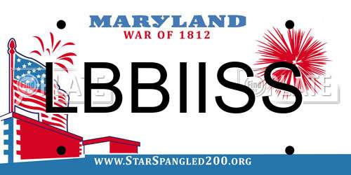 LBBIISS Maryland License Plate