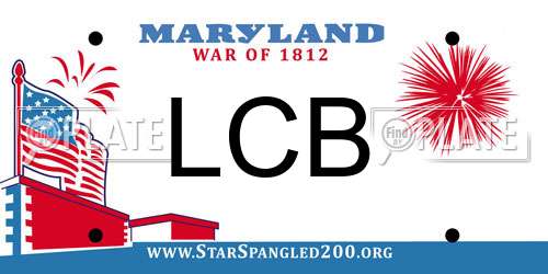 LCB Maryland License Plate