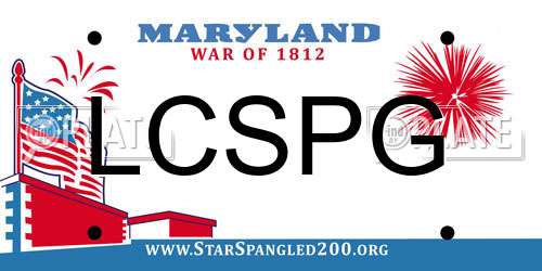 LCSPG Maryland License Plate