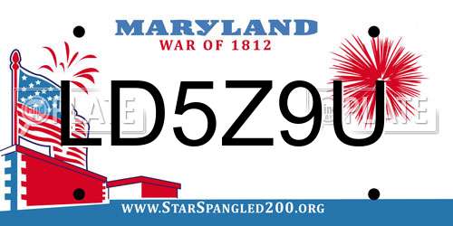 LD5Z9U Maryland License Plate
