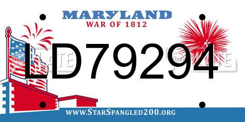 LD79294 Maryland License Plate
