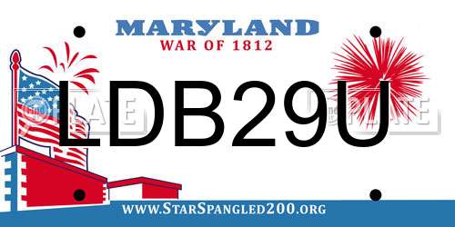 LDB29U Maryland License Plate