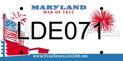 LDE071 Maryland License Plate