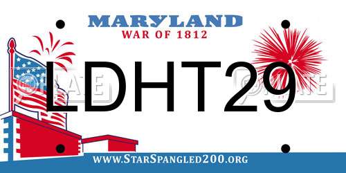 LDHT29 Maryland License Plate