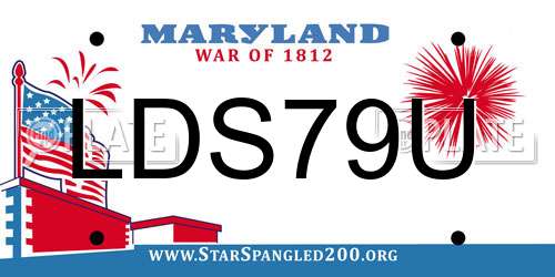 LDS79U Maryland License Plate