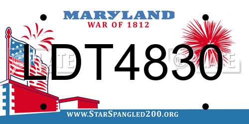 LDT4830 Maryland License Plate