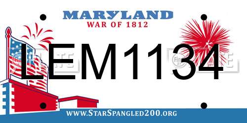 LEM1134 Maryland License Plate