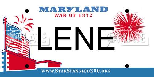 LENE Maryland License Plate