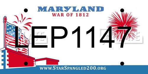 LEP1147 Maryland License Plate