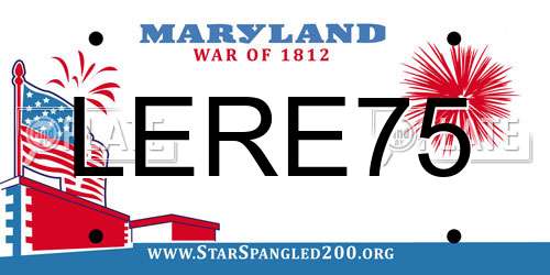 LERE75 Maryland License Plate