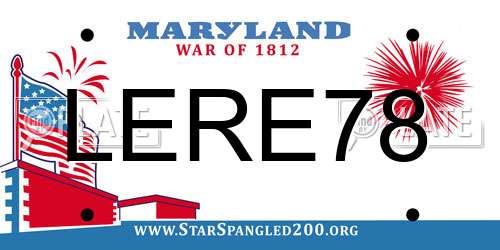 LERE78 Maryland License Plate