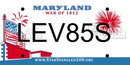 LEV85S Maryland License Plate