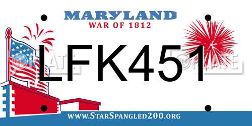 LFK451 Maryland License Plate