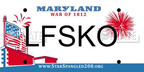 LFSKO Maryland License Plate
