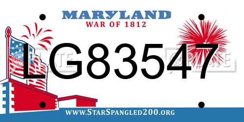 LG83547 Maryland License Plate