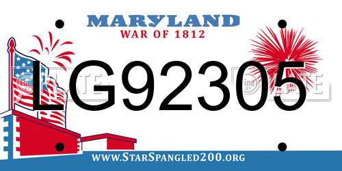 LG92305 Maryland License Plate