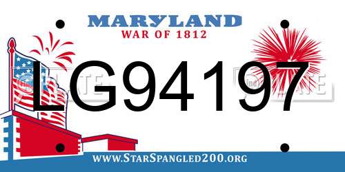 LG94197 Maryland License Plate