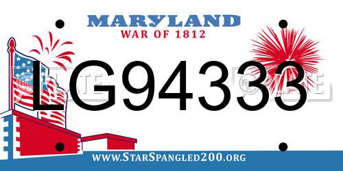 LG94333 Maryland License Plate