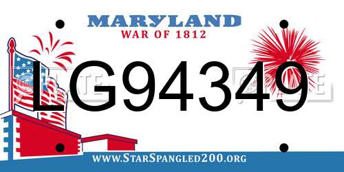 LG94349 Maryland License Plate