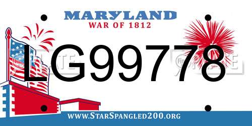 LG99778 Maryland License Plate