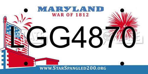 LGG4870 Maryland License Plate