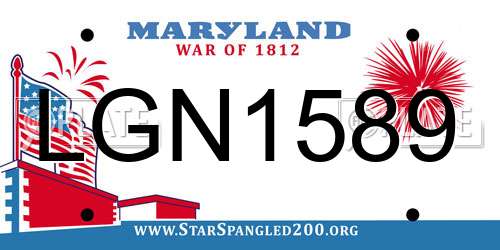 LGN1589 Maryland License Plate