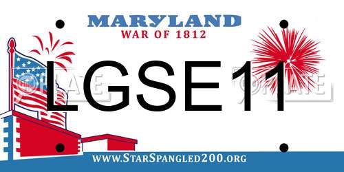 LGSE11 Maryland License Plate
