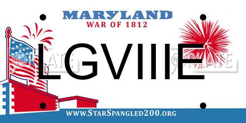 LGVIIIE Maryland License Plate