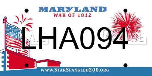 LHA094 Maryland License Plate