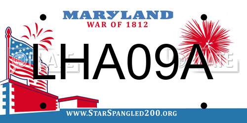 LHA09A Maryland License Plate