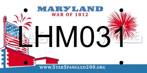 LHM031 Maryland License Plate