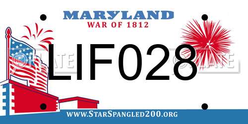 LIF028 Maryland License Plate