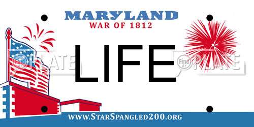 LIFE Maryland License Plate