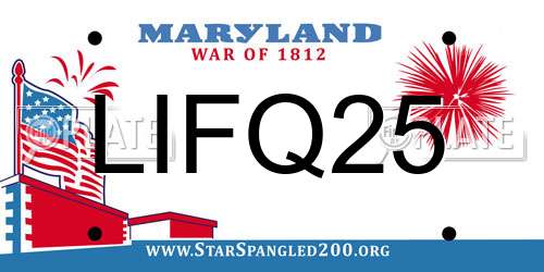 LIFQ25 Maryland License Plate