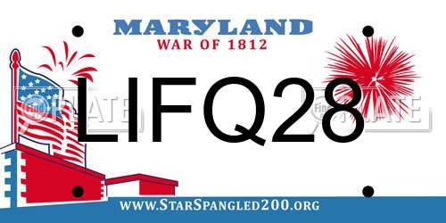 LIFQ28 Maryland License Plate