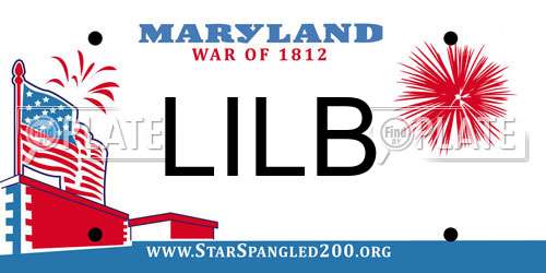 LILB Maryland License Plate