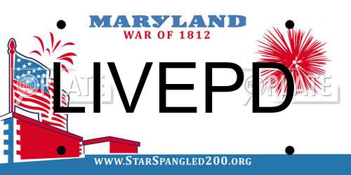 LIVEPD Maryland License Plate