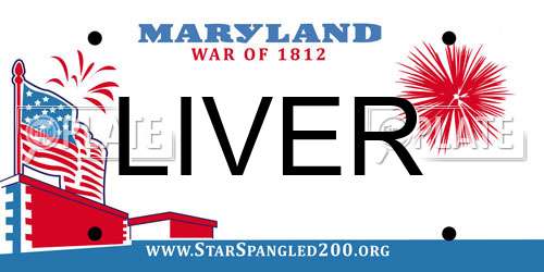 LIVER Maryland License Plate