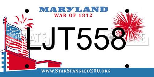 LJT558 Maryland License Plate