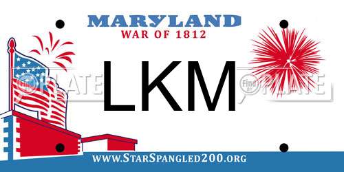 LKM Maryland License Plate