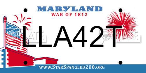 LLA42T Maryland License Plate