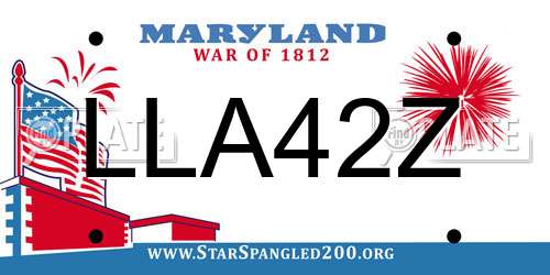 LLA42Z Maryland License Plate