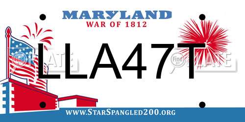 LLA47T Maryland License Plate