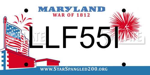 LLF55I Maryland License Plate