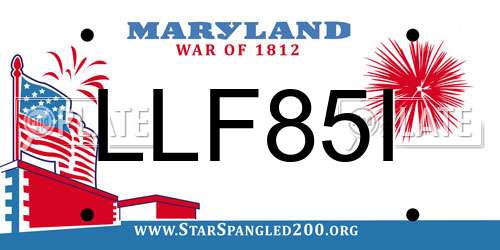 LLF85I Maryland License Plate