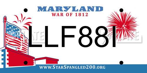 LLF88I Maryland License Plate