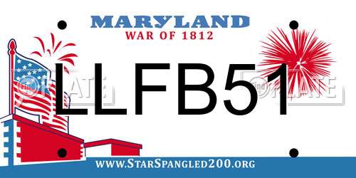 LLFB51 Maryland License Plate