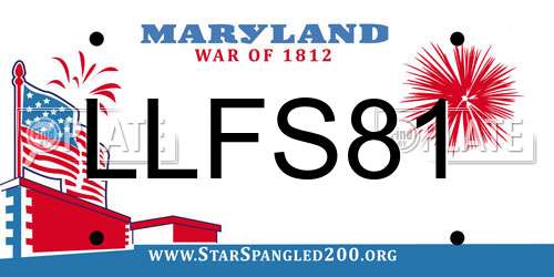 LLFS81 Maryland License Plate