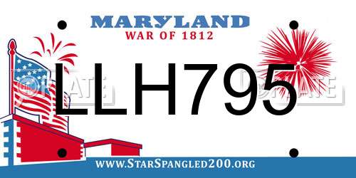 LLH795 Maryland License Plate